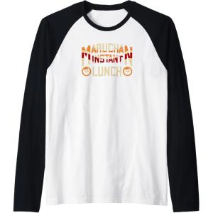 image:imageMaruchan Instant Lunch Varsity Style Font Logo Raglan Baseball TeeBlackWhite