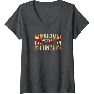 image:imageMaruchan Instant Lunch Varsity Style Font Logo VNeck TShirtDark Heather Grey