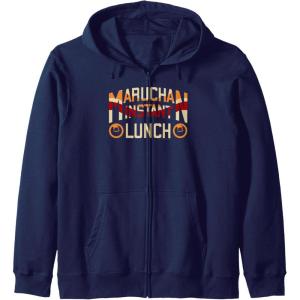 image:imageMaruchan Instant Lunch Varsity Style Font Logo Zip HoodieNavy Blue
