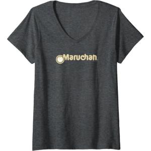 image:imageMaruchan Instant Lunch Vintage Classic Logo VNeck TShirtDark Heather Grey
