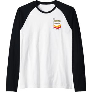 image:imageMaruchan Instant Noodles Faux Pocket Logo Raglan Baseball TeeBlackWhite