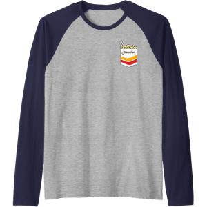 image:imageMaruchan Instant Noodles Faux Pocket Logo Raglan Baseball TeeNavy BlueAthletic Heather