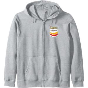 image:imageMaruchan Instant Noodles Faux Pocket Logo Zip HoodieHeather Grey