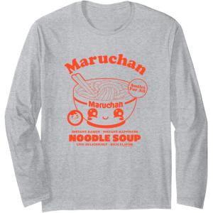 image:imageMaruchan Instant Ramen Instant Happiness Kawaii Bowl Logo Long Sleeve TShirtHeather Grey