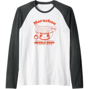 image:imageMaruchan Instant Ramen Instant Happiness Kawaii Bowl Logo Raglan Baseball TeeDark Heather GreyWhite