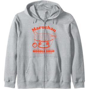 image:imageMaruchan Instant Ramen Instant Happiness Kawaii Bowl Logo Zip HoodieHeather Grey