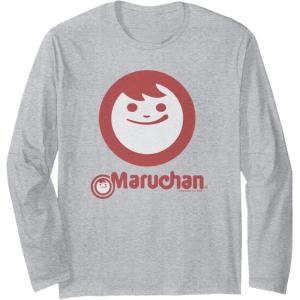 image:imageMaruchan Instant Smile Big Face Logo Long Sleeve TShirtHeather Grey