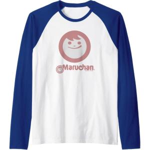 image:imageMaruchan Instant Smile Big Face Logo Raglan Baseball TeeRoyal BlueWhite