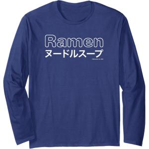 image:imageMaruchan Japanese Ramen Katakana Logo Long Sleeve TShirtNavy Blue