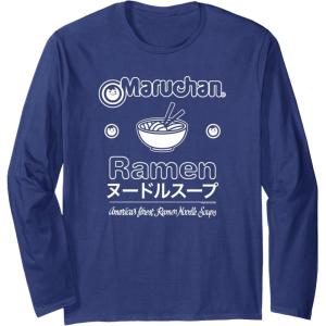 image:imageMaruchan Katakana Americans Finest Ramen Noodle Soup Long Sleeve TShirtNavy Blue