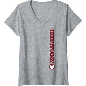 image:imageMaruchan Keep It Cozy Vertical Text Logo VNeck TShirtHeather Grey