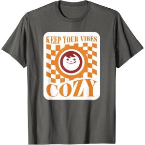 image:imageMaruchan Keep Your Vibes Cozy Checker Smiley Face Logo TShirtAsphalt Grey