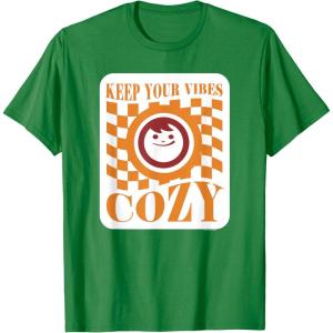image:imageMaruchan Keep Your Vibes Cozy Checker Smiley Face Logo TShirtKelly Green
