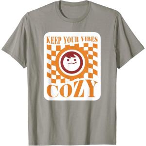 image:imageMaruchan Keep Your Vibes Cozy Checker Smiley Face Logo TShirtSlate Grey