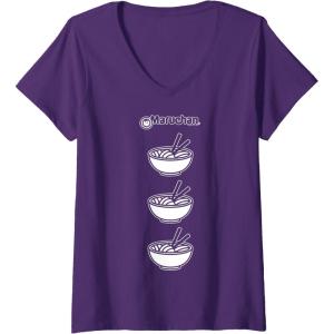 image:imageMaruchan Multi Ramen Bowl Iconic Logo VNeck TShirtPurple