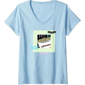 image:imageMaruchan Noodle Cup Instant Lunch Poster VNeck TShirtBaby Blue