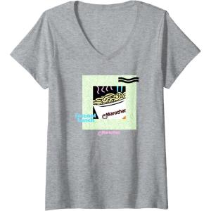 image:imageMaruchan Noodle Cup Instant Lunch Poster VNeck TShirtHeather Grey