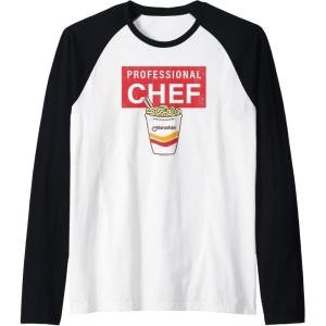 image:imageMaruchan Professional Ramen Noodle Chef Raglan Baseball TeeBlackWhite
