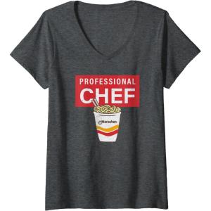 image:imageMaruchan Professional Ramen Noodle Chef VNeck TShirtDark Heather Grey