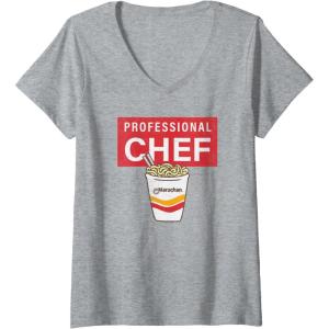 image:imageMaruchan Professional Ramen Noodle Chef VNeck TShirtHeather Grey