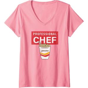 image:imageMaruchan Professional Ramen Noodle Chef VNeck TShirtPink