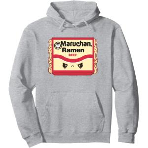 image:imageMaruchan Ramen Beef Flavor Angry Kawaii Package Pullover HoodieHeather Grey
