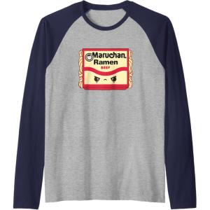 image:imageMaruchan Ramen Beef Flavor Angry Kawaii Package Raglan Baseball TeeNavy BlueAthletic Heather