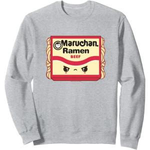 image:imageMaruchan Ramen Beef Flavor Angry Kawaii Package SweatshirtHeather Grey
