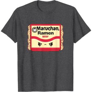 image:imageMaruchan Ramen Beef Flavor Angry Kawaii Package TShirtDark Heather Grey