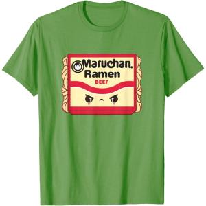 image:imageMaruchan Ramen Beef Flavor Angry Kawaii Package TShirtGrass Green