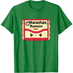 image:imageMaruchan Ramen Beef Flavor Angry Kawaii Package TShirtKelly Green
