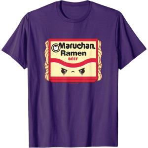 image:imageMaruchan Ramen Beef Flavor Angry Kawaii Package TShirtPurple