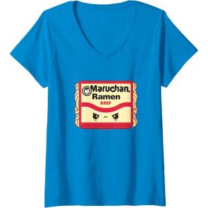 image:imageMaruchan Ramen Beef Flavor Angry Kawaii Package VNeck TShirtSapphire Blue