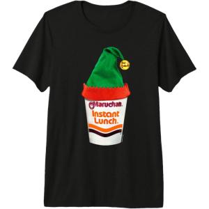 image:imageMaruchan Ramen Cup Christmas Elf Hat Premium TShirtBlack
