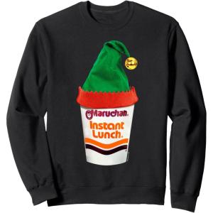 image:imageMaruchan Ramen Cup Christmas Elf Hat SweatshirtBlack