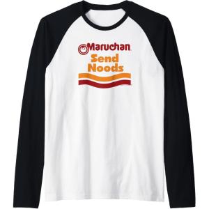 image:imageMaruchan Ramen Cup Send Noods Logo Raglan Baseball TeeBlackWhite
