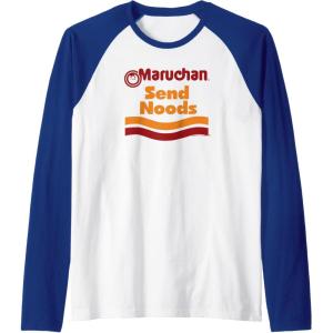 image:imageMaruchan Ramen Cup Send Noods Logo Raglan Baseball TeeRoyal BlueWhite