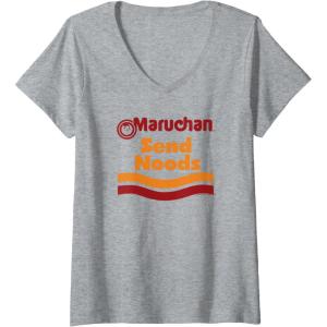 image:imageMaruchan Ramen Cup Send Noods Logo VNeck TShirtHeather Grey