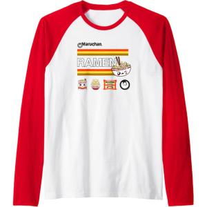 image:imageMaruchan Ramen Cute Anime Faces Logo Raglan Baseball TeeRedWhite