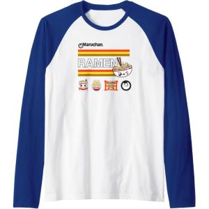 image:imageMaruchan Ramen Cute Anime Faces Logo Raglan Baseball TeeRoyal BlueWhite
