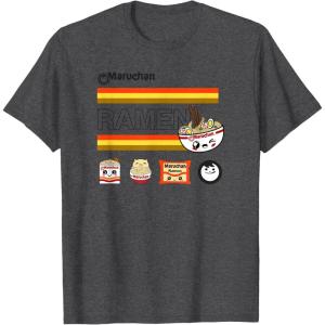 image:imageMaruchan Ramen Cute Anime Faces Logo TShirtDark Heather Grey