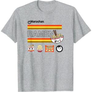 image:imageMaruchan Ramen Cute Anime Faces Logo TShirtHeather Grey