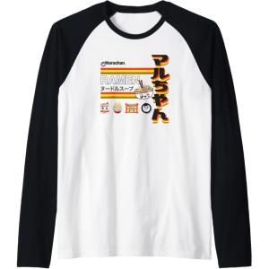 image:imageMaruchan Ramen Cute Anime Faces Poster Raglan Baseball TeeBlackWhite