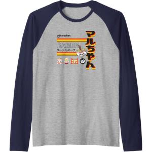 image:imageMaruchan Ramen Cute Anime Faces Poster Raglan Baseball TeeNavy BlueAthletic Heather