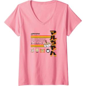 image:imageMaruchan Ramen Cute Anime Faces Poster VNeck TShirtPink