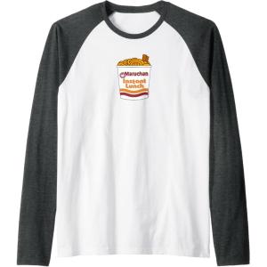 image:imageMaruchan Ramen Noodle Cup With Chop Sticks Raglan Baseball TeeDark Heather GreyWhite