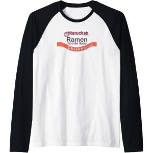 image:imageMaruchan Ramen Noodle Soup Chicken Flavor Logo Raglan Baseball TeeBlackWhite