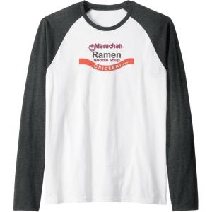 image:imageMaruchan Ramen Noodle Soup Chicken Flavor Logo Raglan Baseball TeeDark Heather GreyWhite