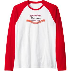image:imageMaruchan Ramen Noodle Soup Chicken Flavor Logo Raglan Baseball TeeRedWhite