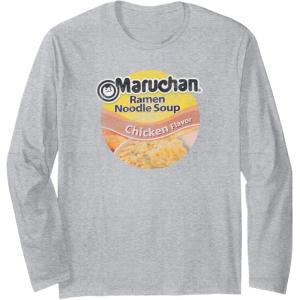 image:imageMaruchan Ramen Noodle Soup Chicken Flavor Vintage Logo Long Sleeve TShirtHeather Grey
